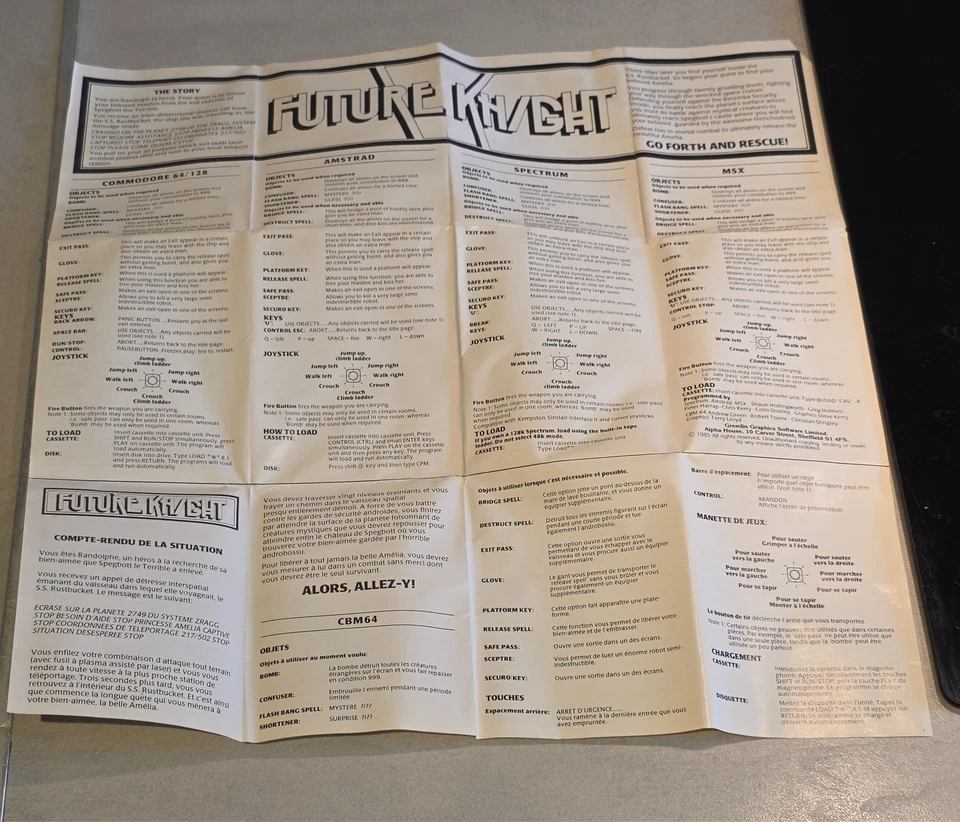 FUTURE KNIGHT SINCLAIR ZX SPECTRUM - Photo 3/4