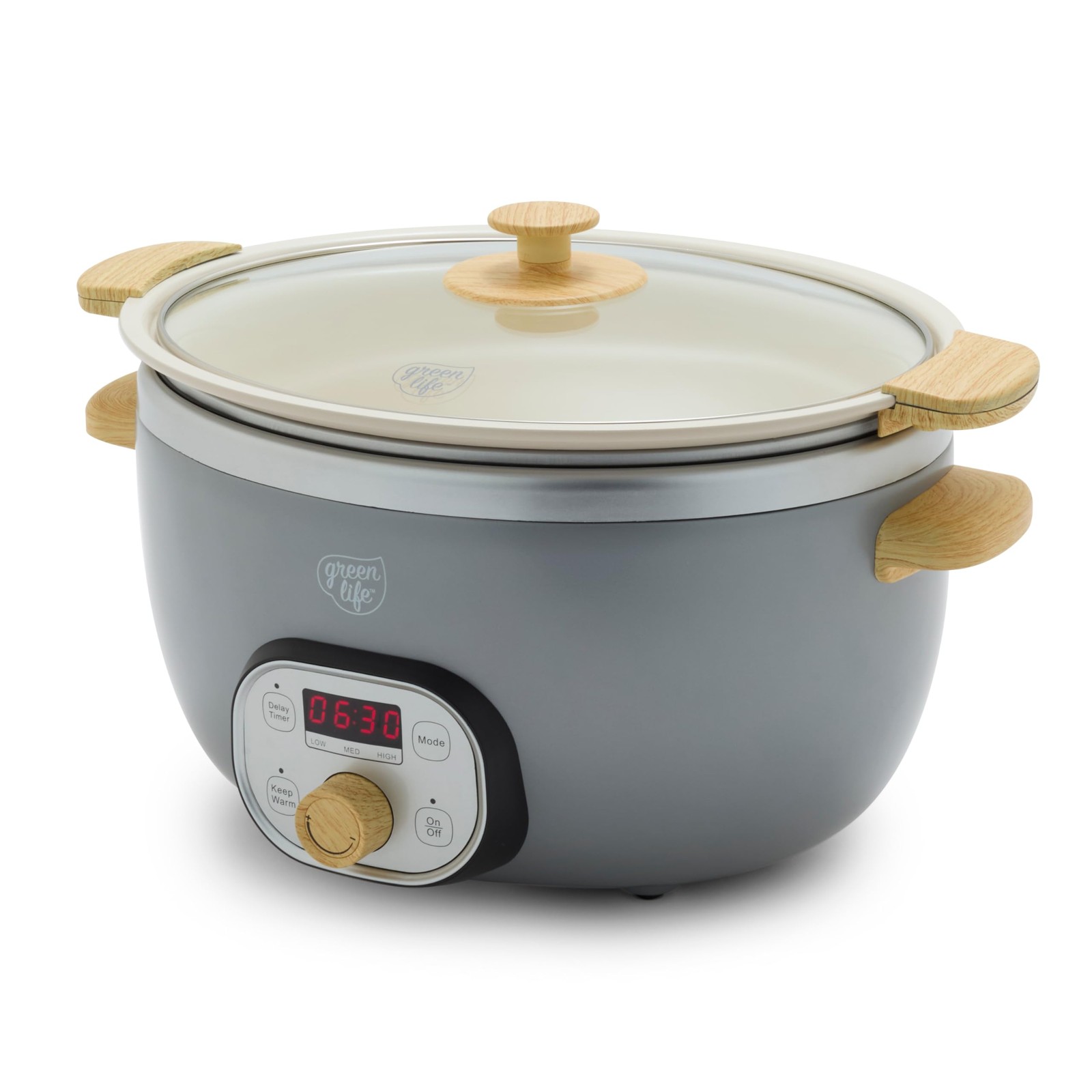6 Quart Ceramic Nonstick Slow Cooker Large