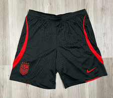 Nike USA USMNT Stadium Away Black Red Soccer Football Training Shorts Size 2XL