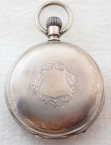 ANTIQUE 18s ELGIN GRADE 164 17 JEWEL 2oz COIN SILVER HUNTER POCKET WATCH