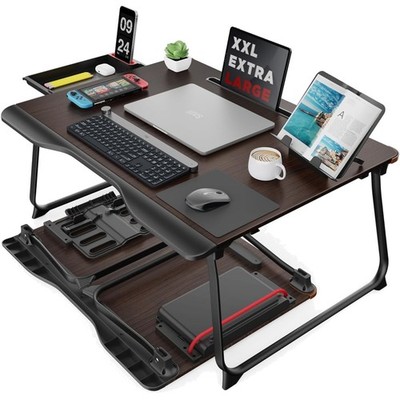 Laptop Desk for Bed, XX-Large Foldable Bed Tray Table for Eating Breakfast, W...