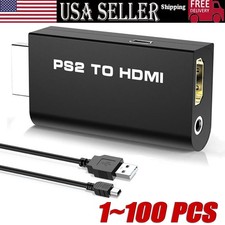 PS2 to HDMI Video Converter Adapter with 3.5mm Audio Output for HDTV Monitor Lot