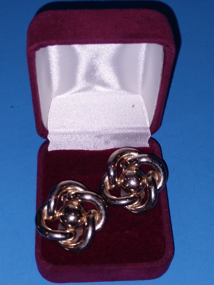 Vintage Bergere Clip On Earrings Gold Chunky Costume Jewelry eBay