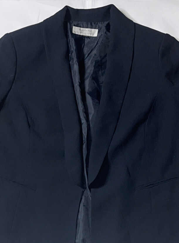 Preowned- Tahari Open Front Solid Long Sleeve Bla… - image 2