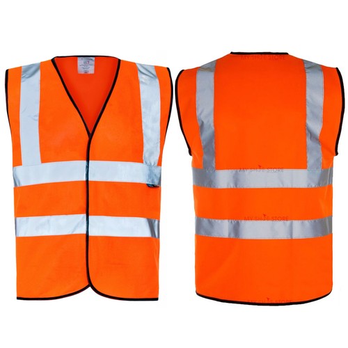 MULTI PACK HI VIZ VIS VISIBILITY SECURITY WORK CONTRACTOR VEST WAISTCOAT JACKET - Picture 2 of 5