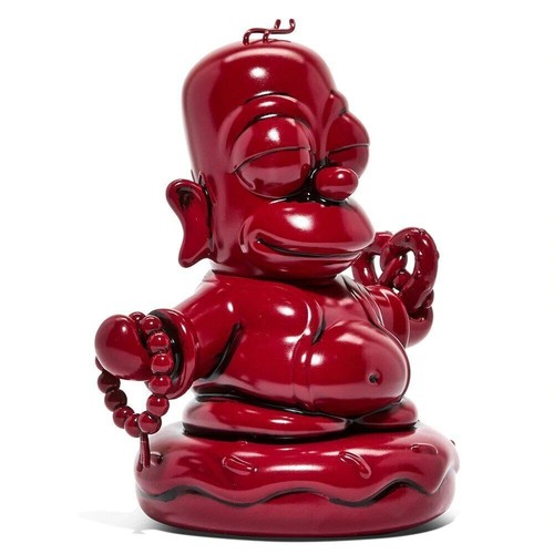 The Simpsons Red Vermilion Homer Buddha 7" Vinyl Figure by Kidrobot NEW Sealed - Picture 14 of 14