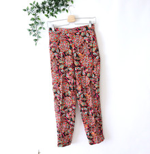 NEW J.Crew Women's Green Pink Floral Jamie Pant With Elastic Waist Pants Size 2