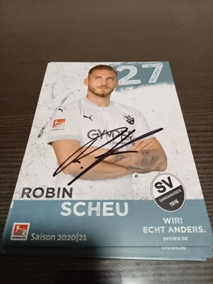 Signierte AK Robin Scheu SV Sandhausen NEU