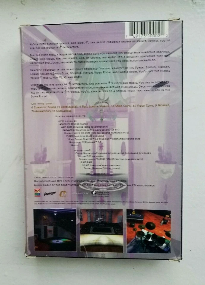 Prince Interactive CD-ROM -Brand New in Retail Box -Pristine Condition (PC/MAC) - Image 3 of 4