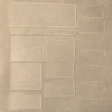 Glacier Wear Leather Wallet Template- 16 Style