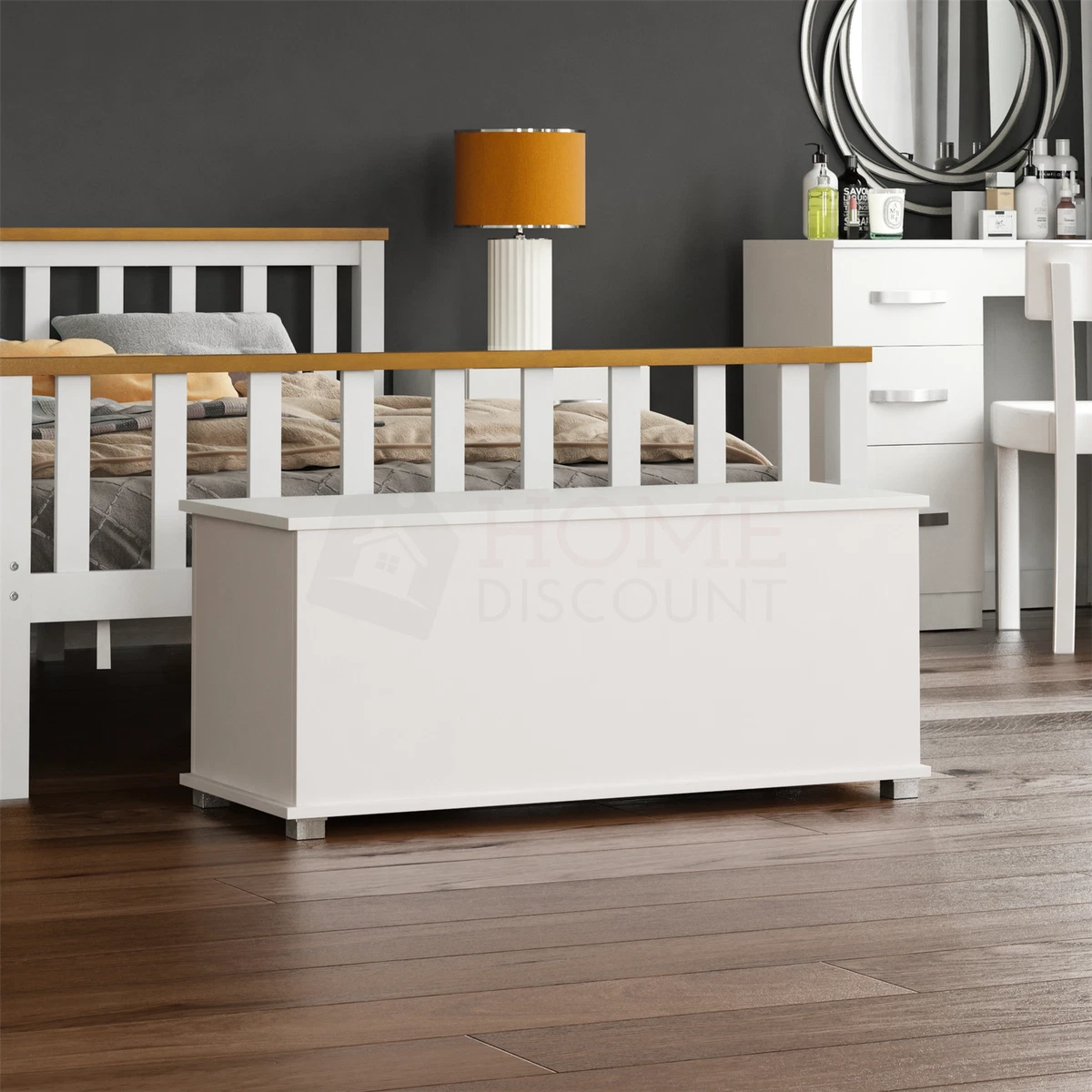 Large wooden 2024 ottoman storage