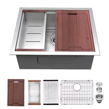   Logmey LM-LUS2319A1 18-Gauge Stainless Steel 23 in. Undermount Ledge Bar Sink