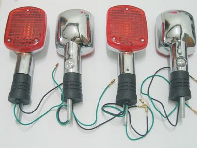 Amber Turn Signal Blinker Lights For Honda Shadow, Rebel, Magna & Other Cruisers (Pair) 4 thumbnail image