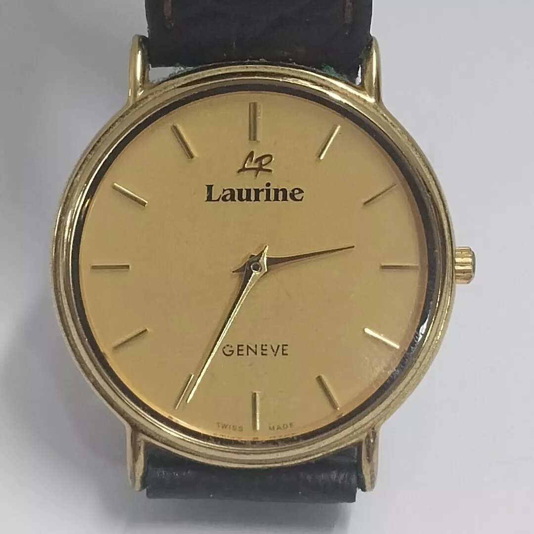 Vintage Laurine 18k Gold Plate Swiss Made Watch Rare eBay