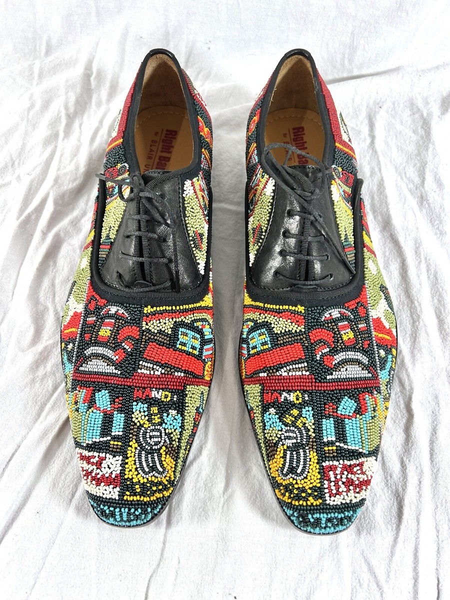 RIGHT BANK SHOE CO for Blair Underwood Crystals Black Comics Strip