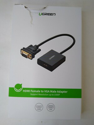 UGREEN 20694 Active HDMI - VGA Adapter 3.5mm Audio Jack Converter Fr TV Stick PC