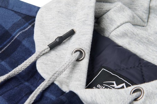 Para hombre Chaqueta Camisa a Cuadros de Franela Totalmente Acolchada Con Capucha Abrigo Informal de Invierno - Imagen 33 de 84