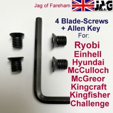 4 Shredder Screws + Allen Key for Einhell, Hyundai, Ryobi, McCulloch, , Eco +