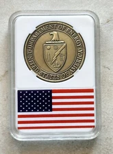 DOE US Department of ENERGY US Government Bronze Plated-Challenge Coin With Case
