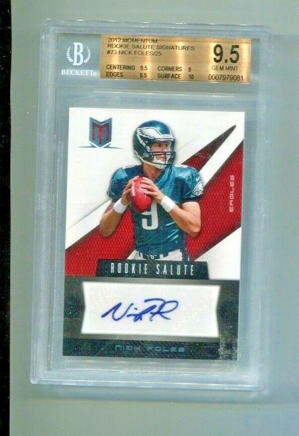 Nick Foles Panini Momentum Rookie Salute Material # Base