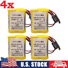 4 Pcs BR-AGCF2W/A98L-0031-0011# 6V PLC Battery For Fanuc with Black Plug US