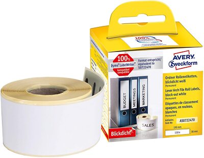 AVERY Zweckform AS0722470 Ordneretiketten selbstklebend, 110 Aufkleber (38 x 190