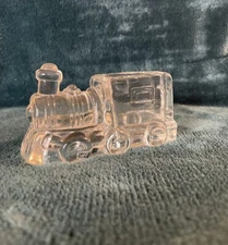 Antique  Glass Locomitive Train Engine Candy Container Made In Taiwan