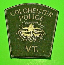 COLCHESTER  VERMONT  VT  4 3/4"   SUBDUED  POLICE PATCH  FREE SHIPPING!!!