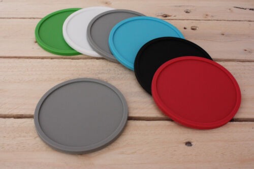 Premium Rubber Silicone Hot Drink Coasters Place Mat Coffee Tea Mug - 4 Pack - Picture 1 of 15