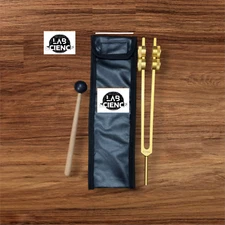 Tuning Fork Weighted Gold Gamma Therapeutics 40Hz with Mallet and Velvet Bag