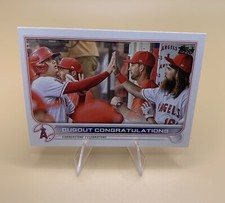 2022 Topps #416 Dugout Congratulations Cornerstone Celebrations Ohtani Marsh LAA