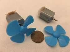 2 Sets 130 blue Motor DC Propeller Solar 3V to 6V prop boat plane diy 40mm B10