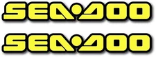 2X SEADOO PWC RACING YELLOW BOAT DECAL STICKER US MADE TRUCK VEHICLE CAR WINDOW