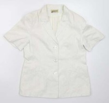 Ambience Womens White Jacket Blazer Size 14