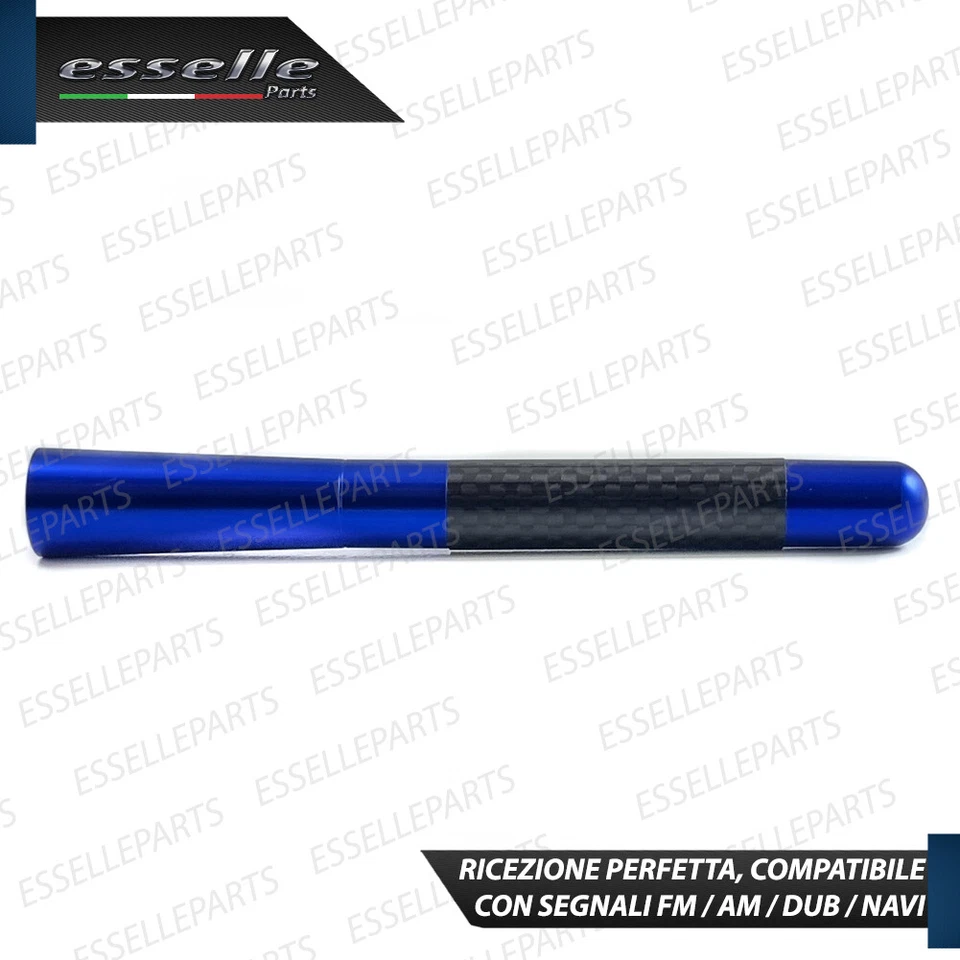 ANTENNA CORTA 12 CM BLU FINITURA CARBONIO PER MINI PACEMAN R61 - Immagine 4 di 4