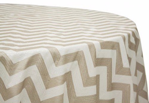 Tablecloth Chevron Seamless Round 59" By Broward Linens (Variety Of Colors) - Picture 9 of 11