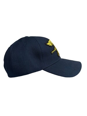 US Navy Seal Dark Blue Gold Trident Embroidery Emblem Hat w