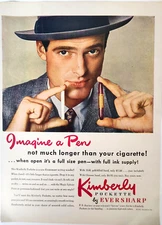 Eversharp Kimberly Pockette Pen Vintage 1947 Ad Magazine Print Writing