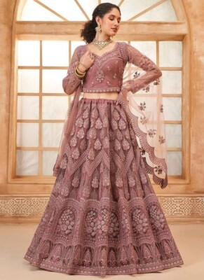 Lehenga Choli Rosa Bollywood Sari Designer Indien Hochzeit Lehenga Party Saree