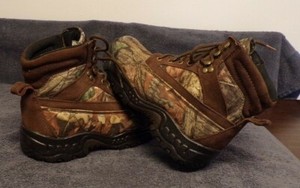 North West Territory Leather Camo Insulated Hunting Hiking  boots men's size 9D