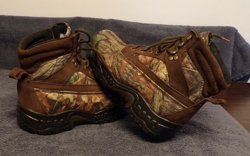 North West Territory Leather Camo Insulated Hunting Hiking  boots men's size 9D