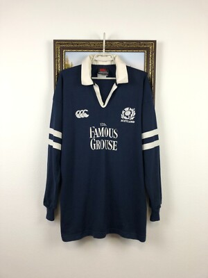 Vintage Scotland Canterbury Rugby Jersey Long Sleeve Shirt Rare Size L