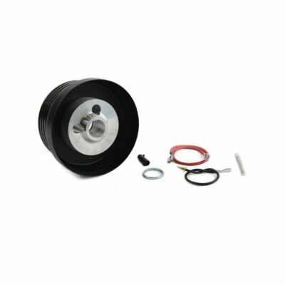 14" Billet Chrome Trinity Steering Wheel Black Half Wrap w/ Flamed Horn
