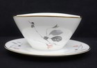 ROSENTHAL CONTINENTAL Japanese Quince Gold China Gravy Boat & Attached Plate — photo 6