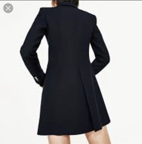 Neu mit Etikett Zara blau Blogger Militär Doppelbrustjacke Mantel Medium M - Bild 5 von 6