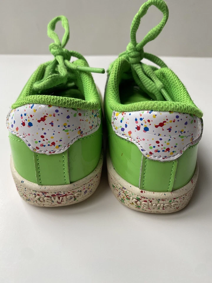 Zapatos para niños K-Swiss talla 10 verde confeti zapatillas verde lima clásicos charol zapatos Foto 4 de 4