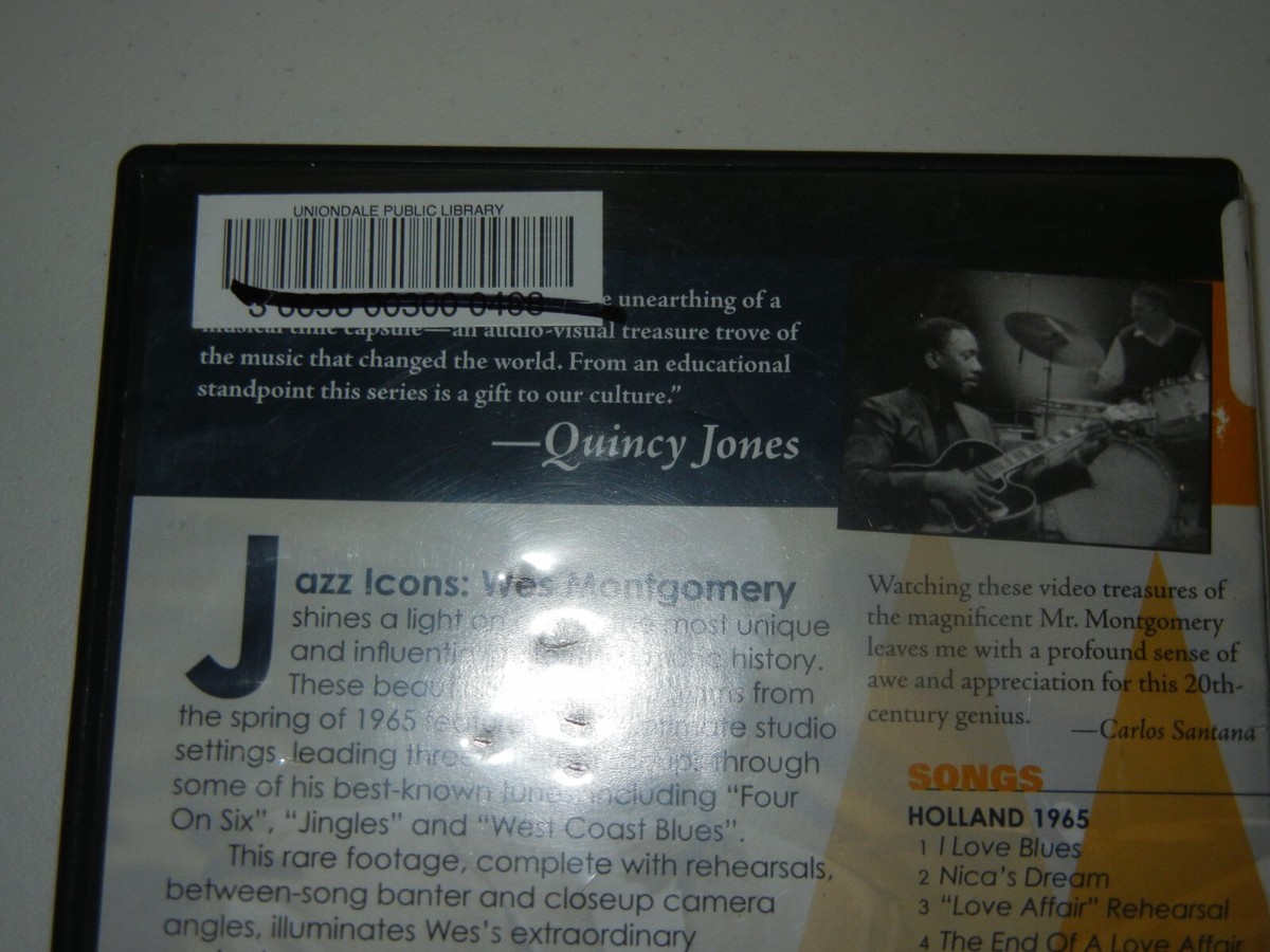 WES MONTGOMERY LIVE IN '65 DVD W/BOOKLET FORMER LIBRARY COPY