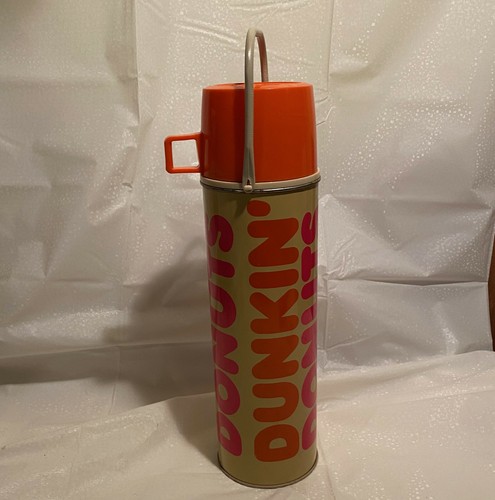 Vintage 1980's King Seeley Dunkin Donuts Large Thermos 32 0z. - Picture 3 of 7