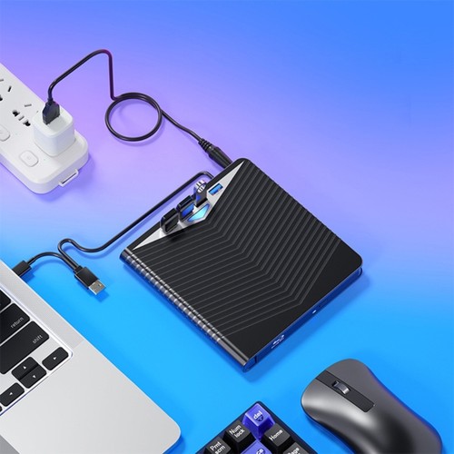 7 in 1 External Disc Drive Reader USB3.0 Type C HUB Writer Shockproof - Afbeelding 5 van 8