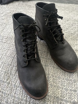 Red Wing Shoes Men's Black Prairie Leather Lace-Up Ankle Boots 13 D